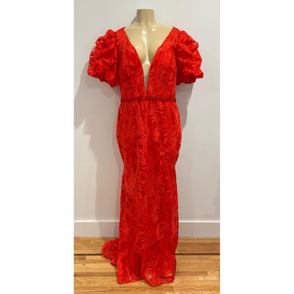 Mac Duggal Red Evening Gown